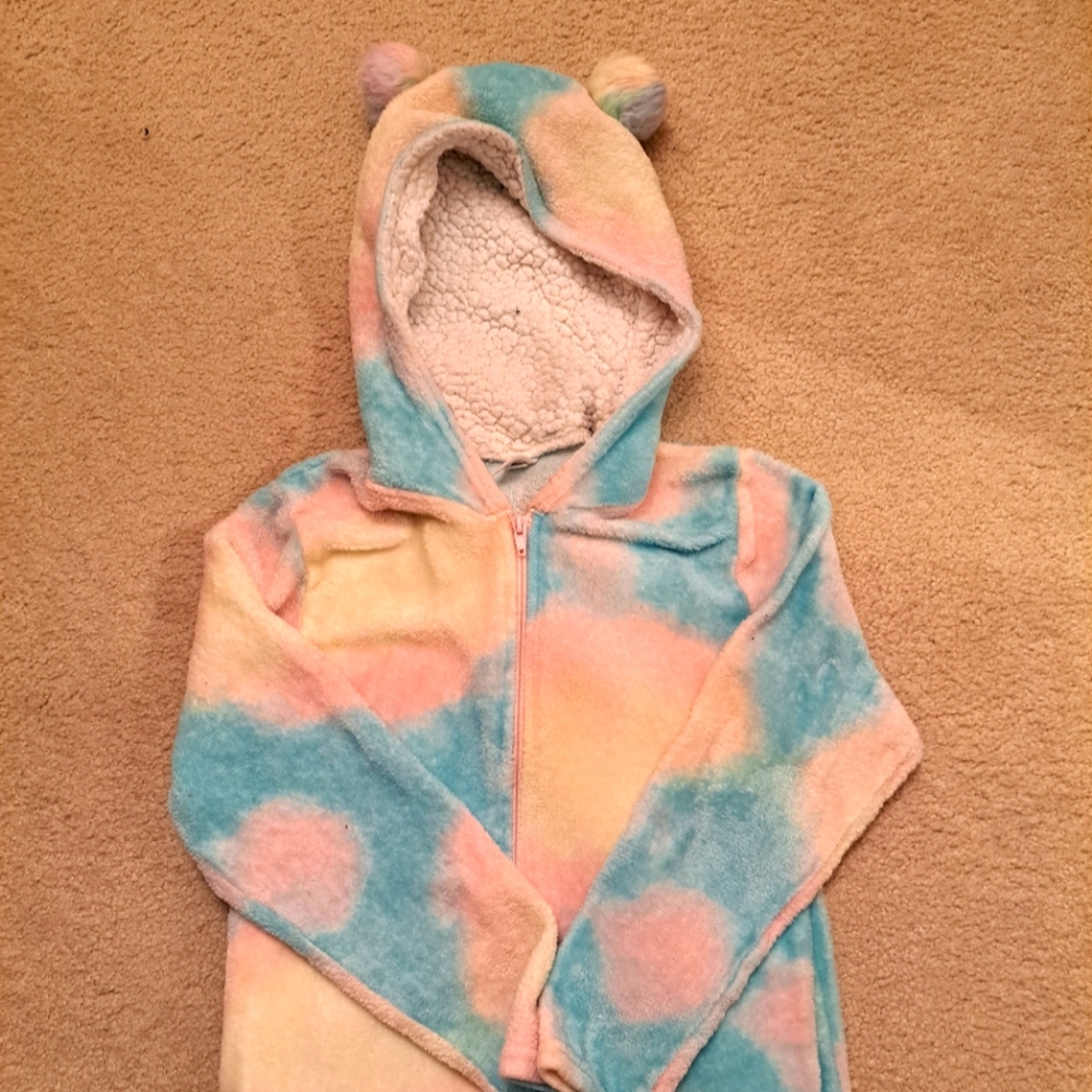 Modern Kids. One Piece Hooded Fleece Pajamas